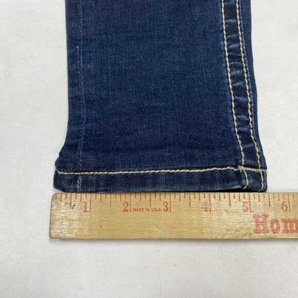 Miss Me Jeans Womens 27 (29x32) Skinny Dark Wash Flap Pocket Embellished Denim - Picture 11 of 11
